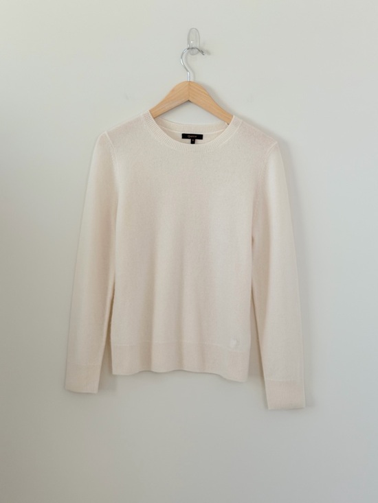 Quince Mongolian Cashmere Crewneck Sweater in Ivory minimalist capsule Size S - Picture 2 of 13